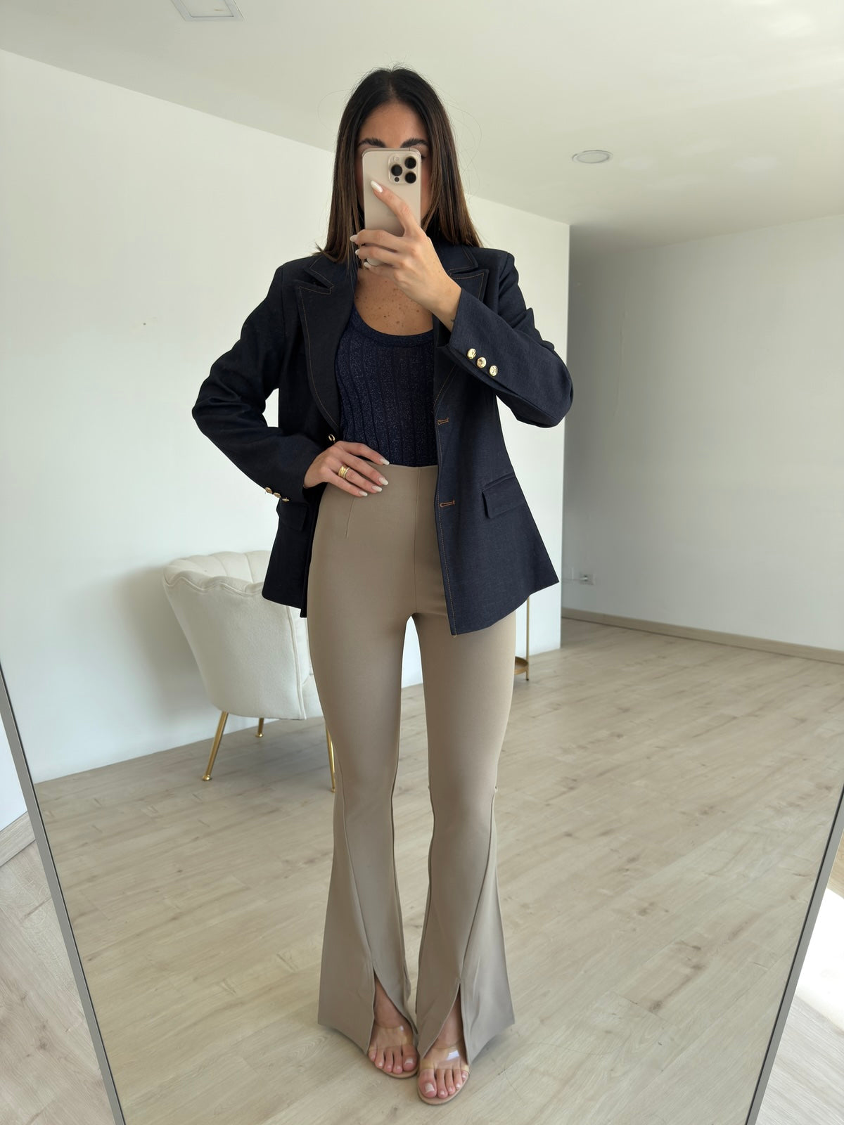 17170-BLAZER DENIM CLASSY