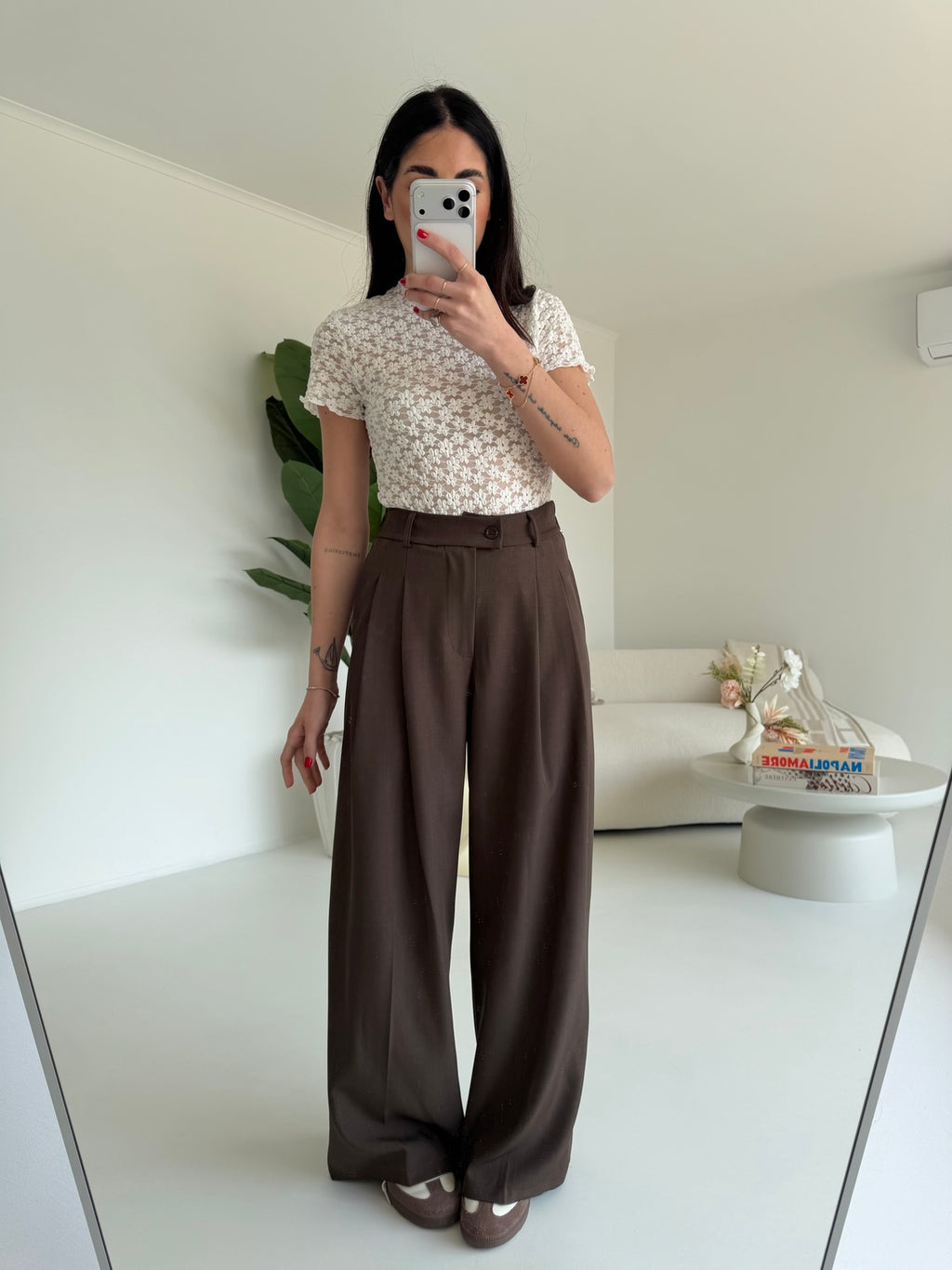 MAR6271-PANTALONE PALAZZO CHOCO