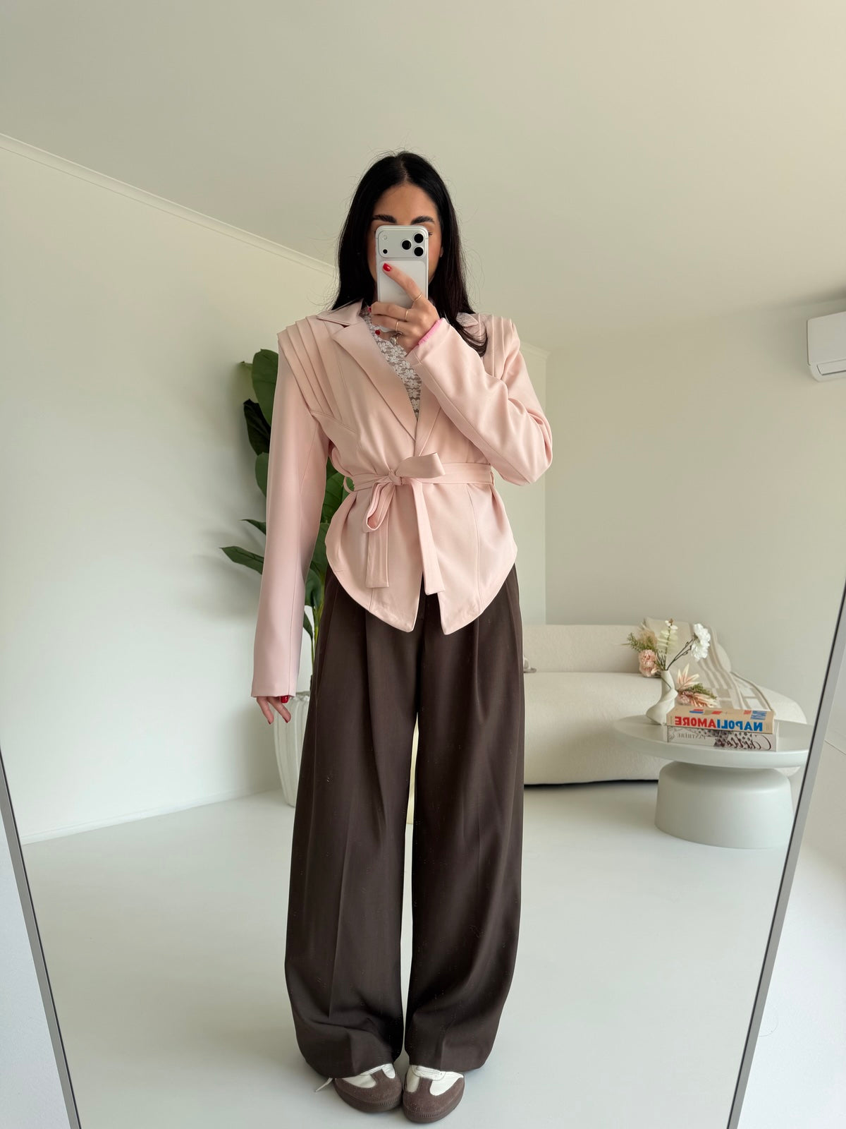MAR6271-PANTALONE PALAZZO CHOCO