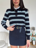 6565-MINI GONNA-SHORT CHRIS NAVY