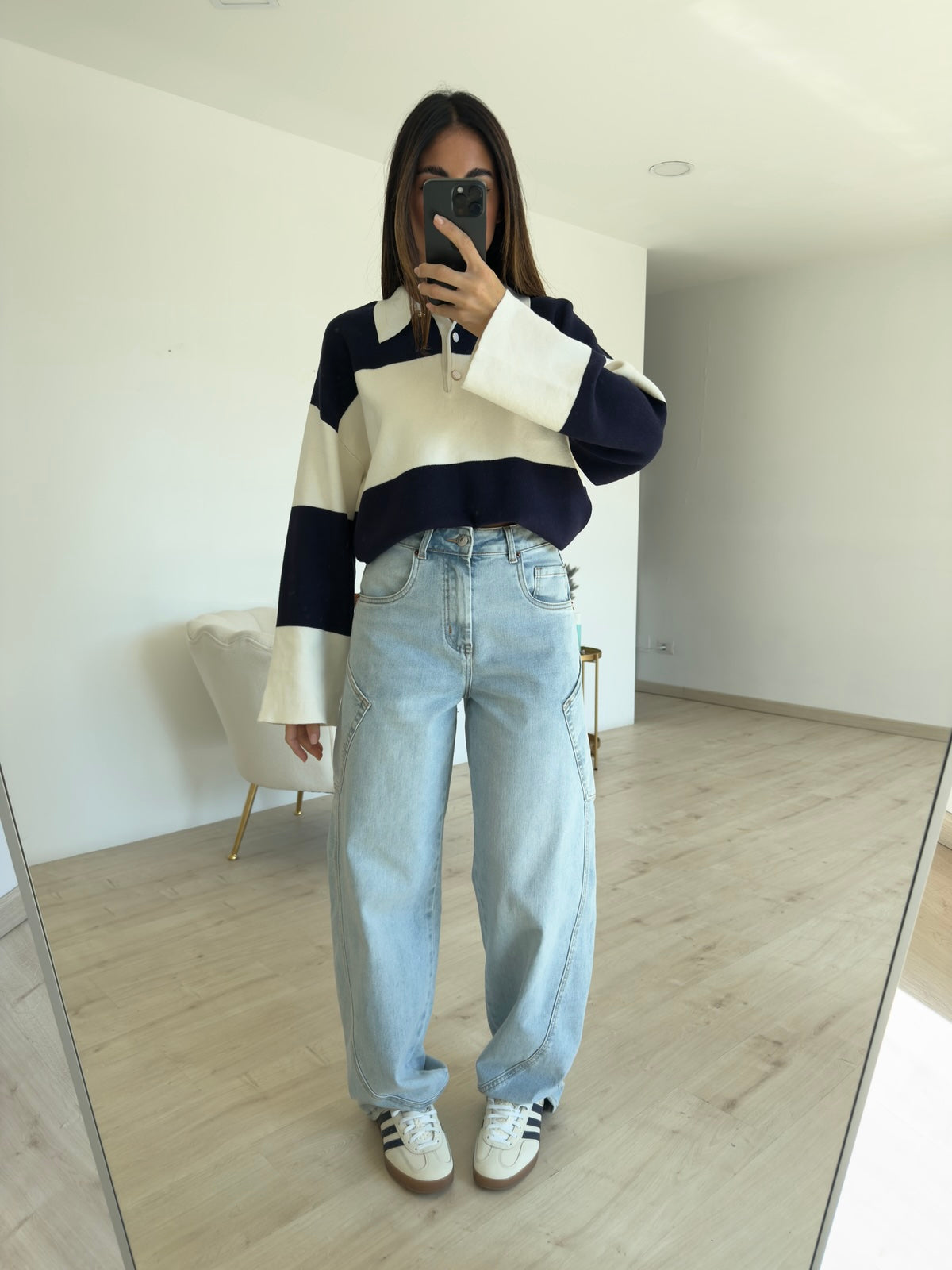 8760-JEANS SLOUCHY SABRI DENIM CHIARO