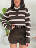 259878-SHORT IN PANNO CHOCO