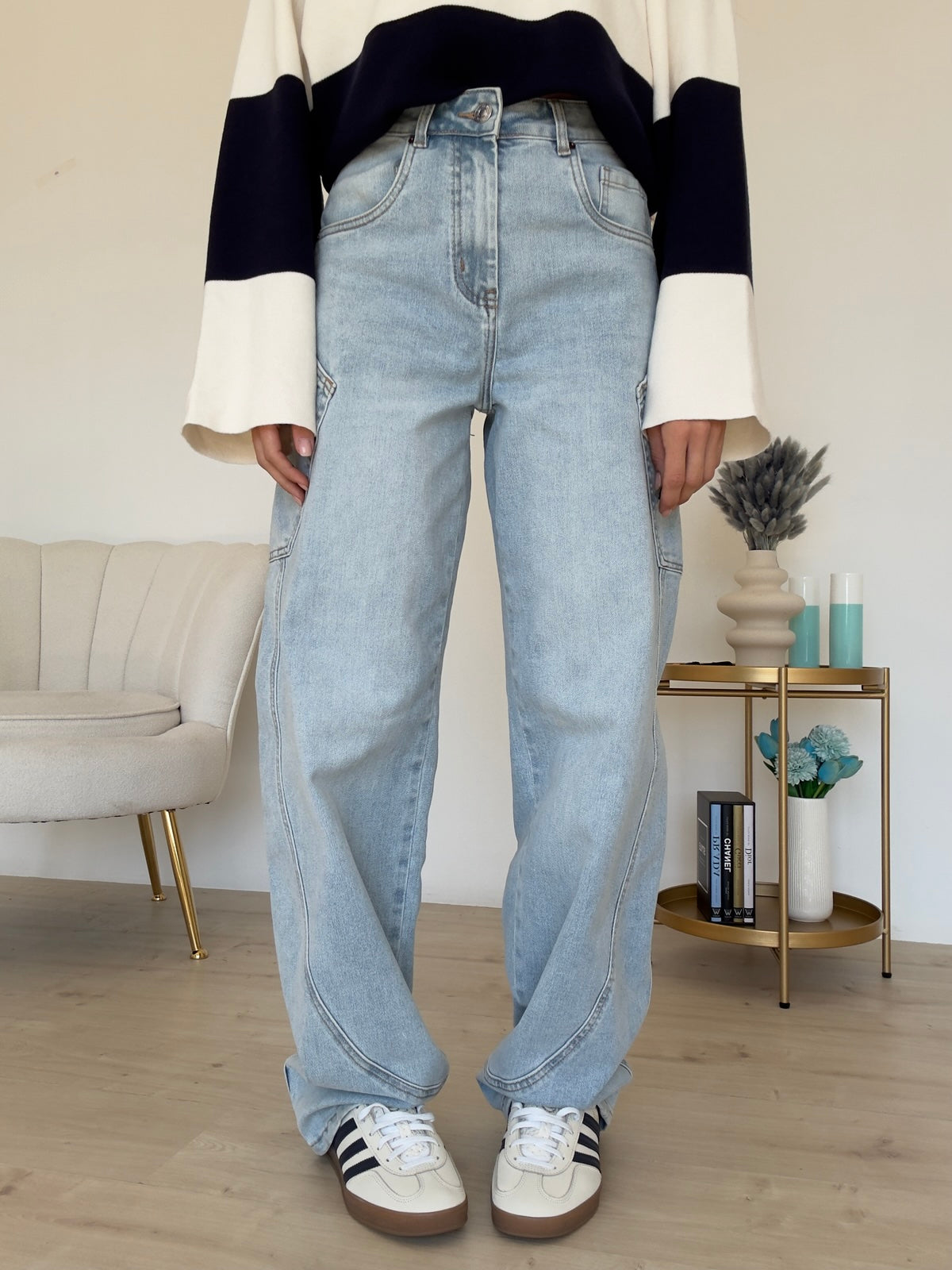 8760-JEANS SLOUCHY SABRI DENIM CHIARO
