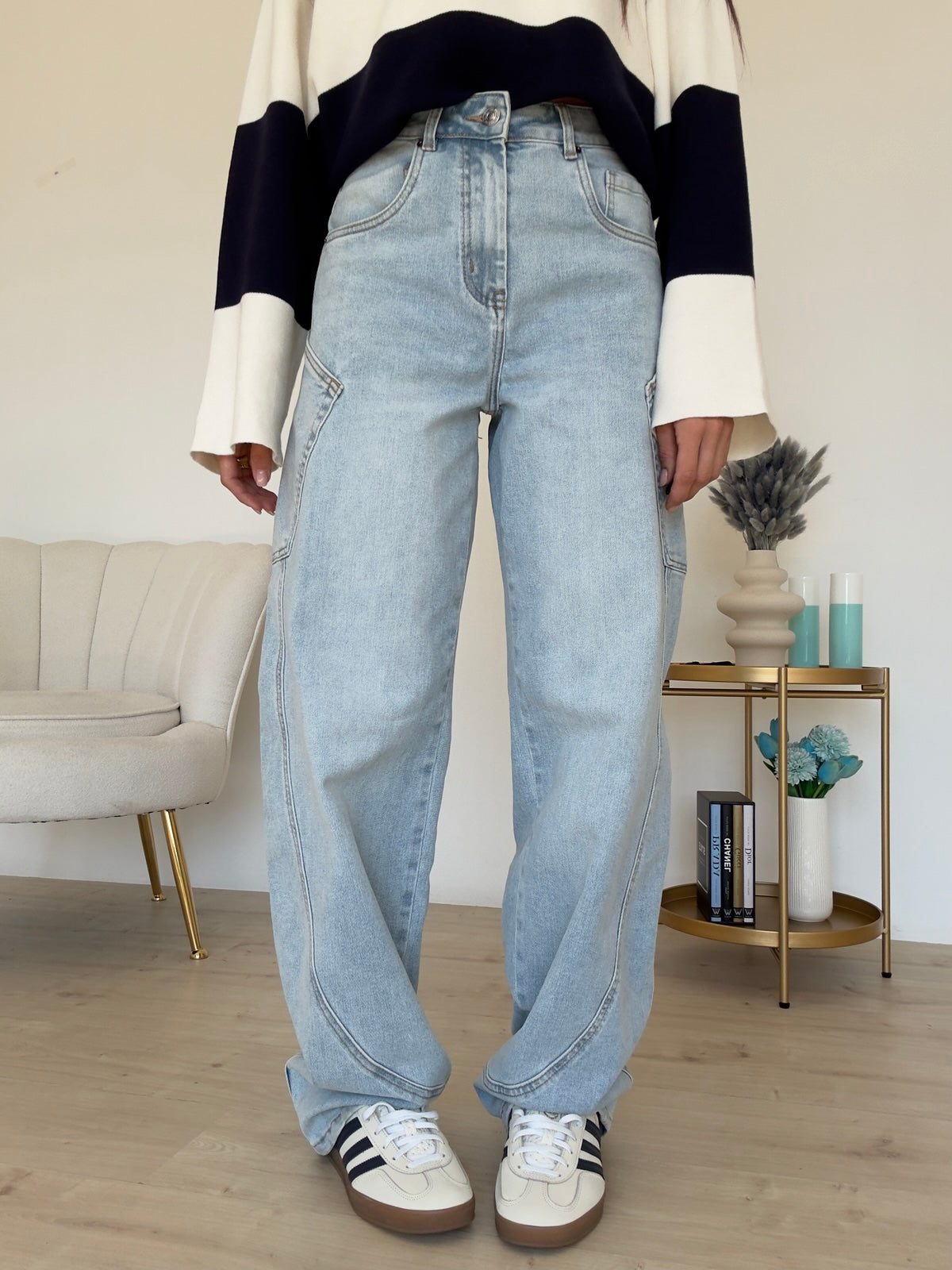 8760-JEANS SLOUCHY SABRI DENIM CHIARO