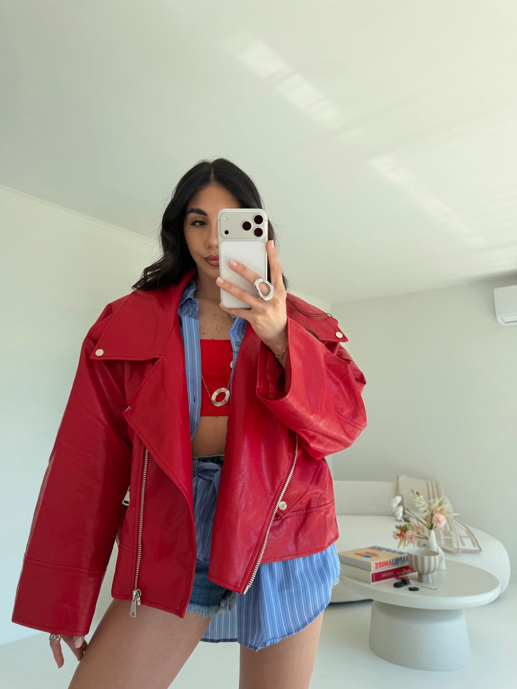 PU8020-1-BIKER ECOPELLE CHERRY