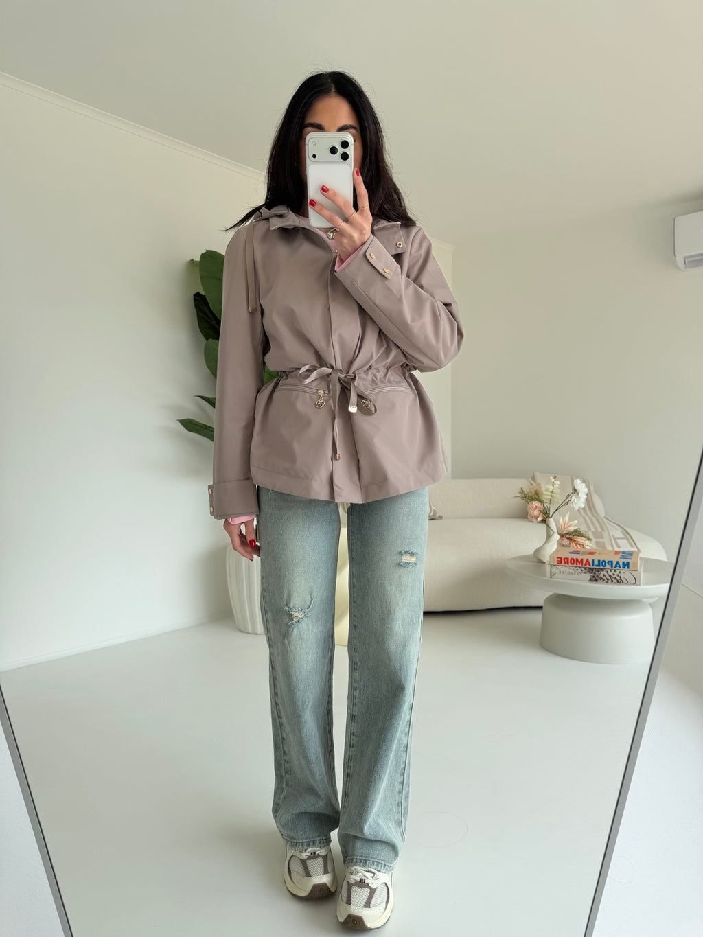 AD89-6-MINI PARKA SIMBA TAUPE