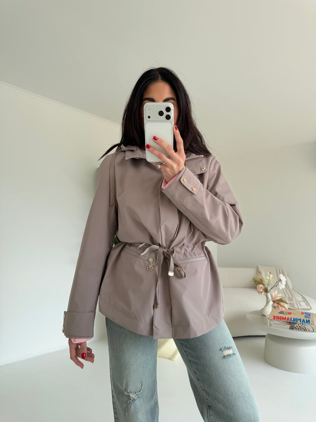 AD89-6-MINI PARKA SIMBA TAUPE