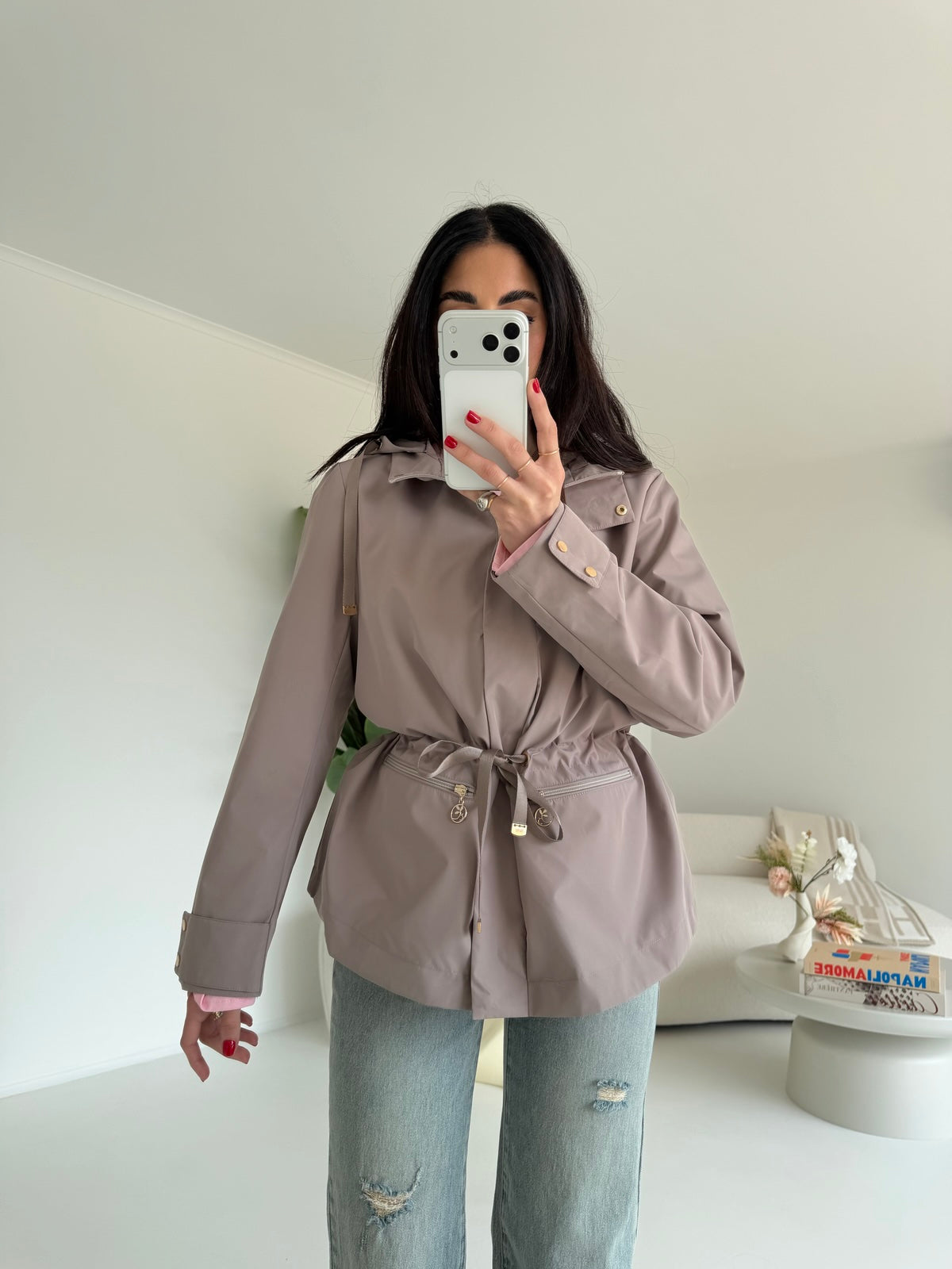 AD89-6-MINI PARKA SIMBA TAUPE