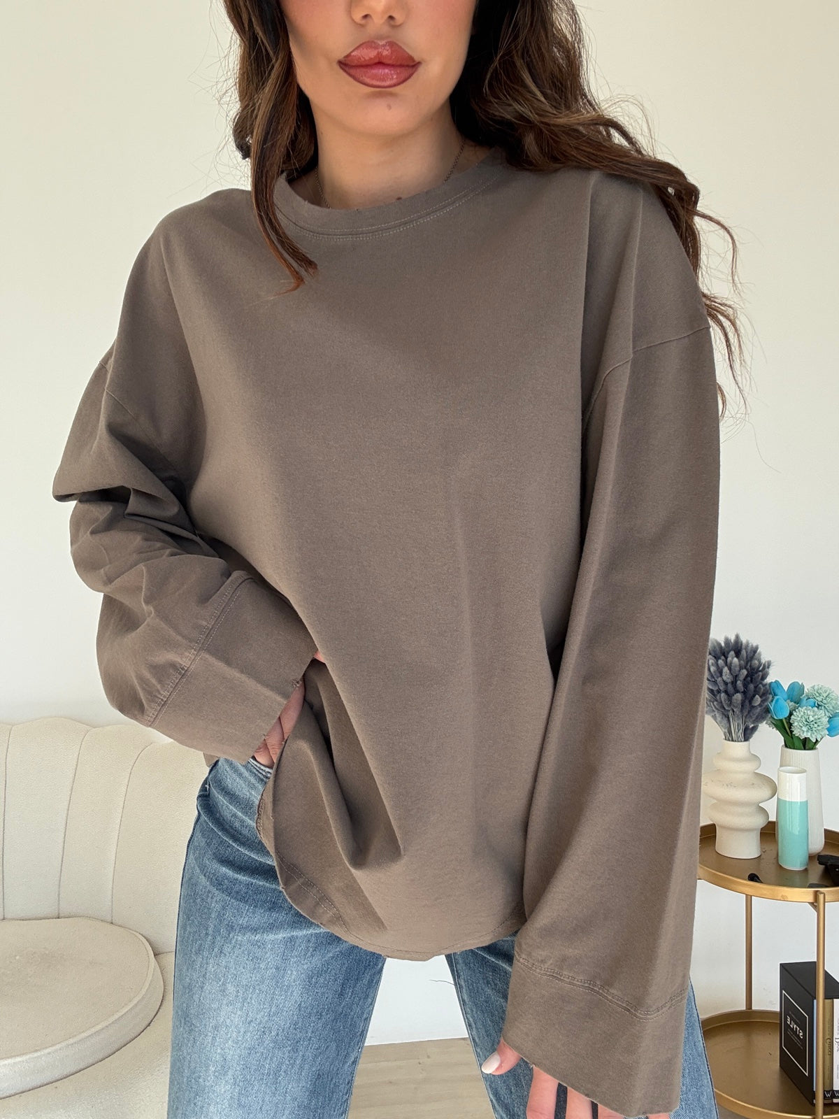 5187-T-SHIRT AMINA TAUPE