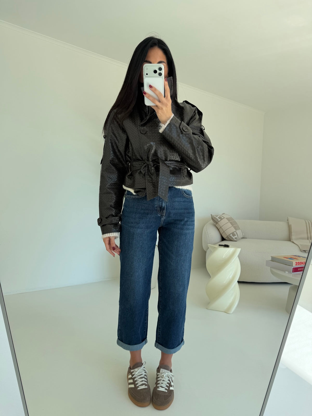 DD122-TRENCH ECO PELLE CHOCO