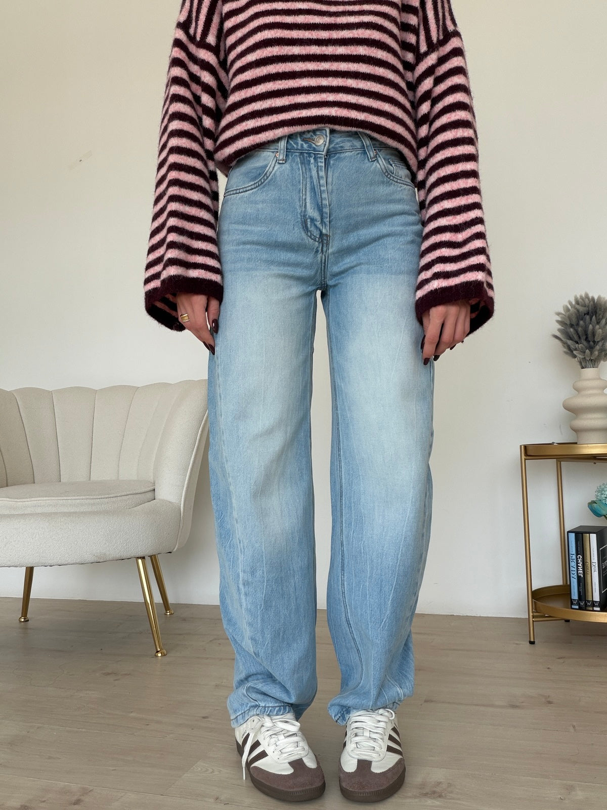 MS2084-JEANS SLOUCHY TOWER