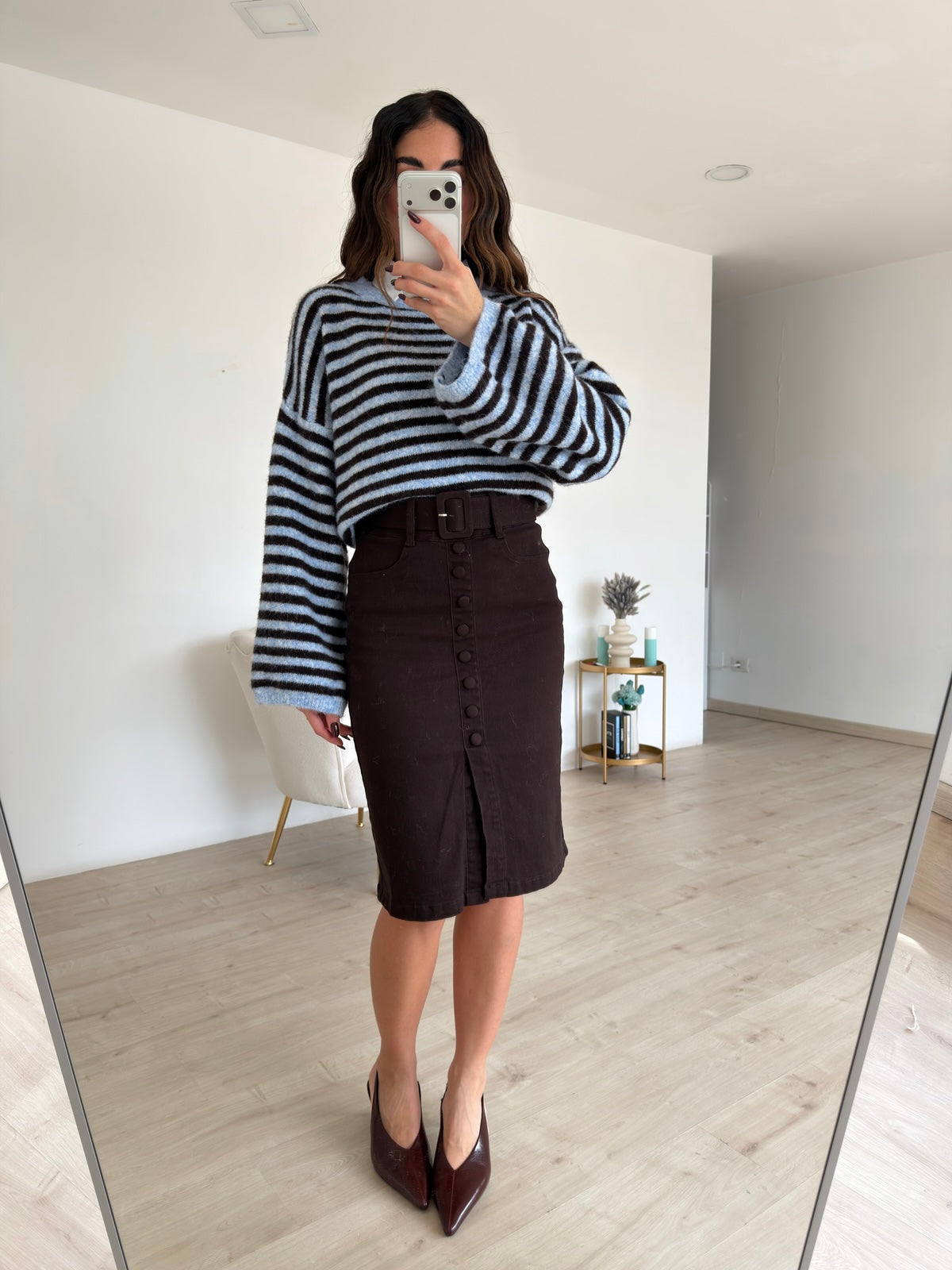 MI25185-GONNA DENIM CHOCO