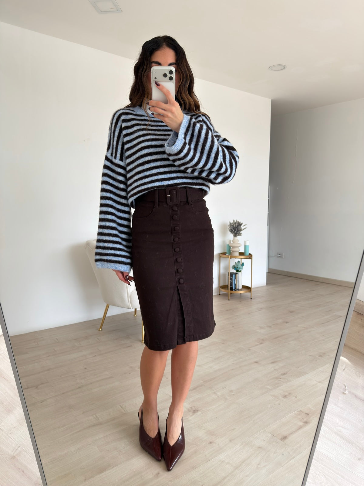 MI25185-GONNA DENIM CHOCO