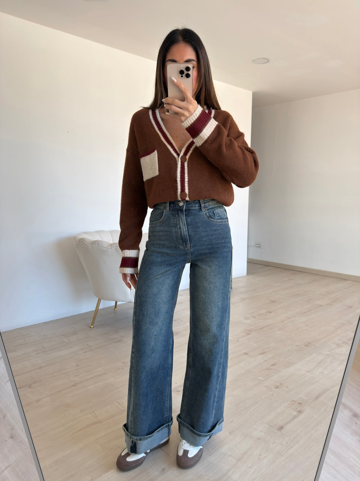 8926-JEANS MINI PIEGONE DENIM