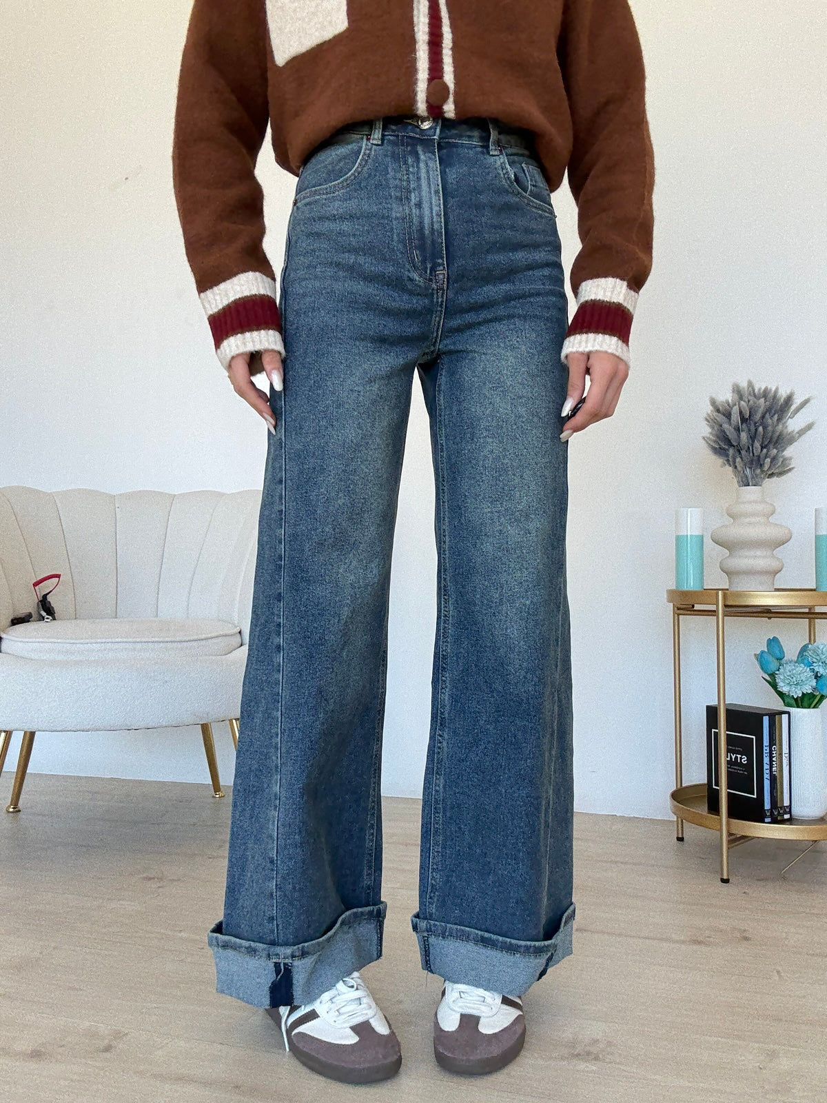 8926-JEANS MINI PIEGONE DENIM