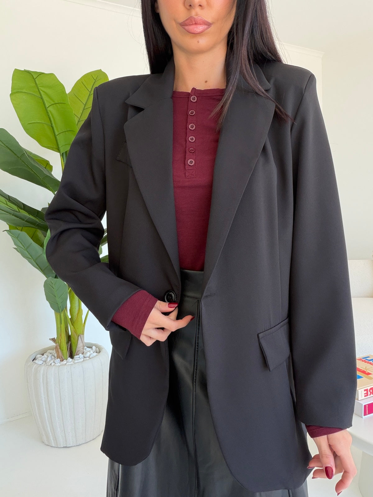 BLAZER OVERSIZE NERO