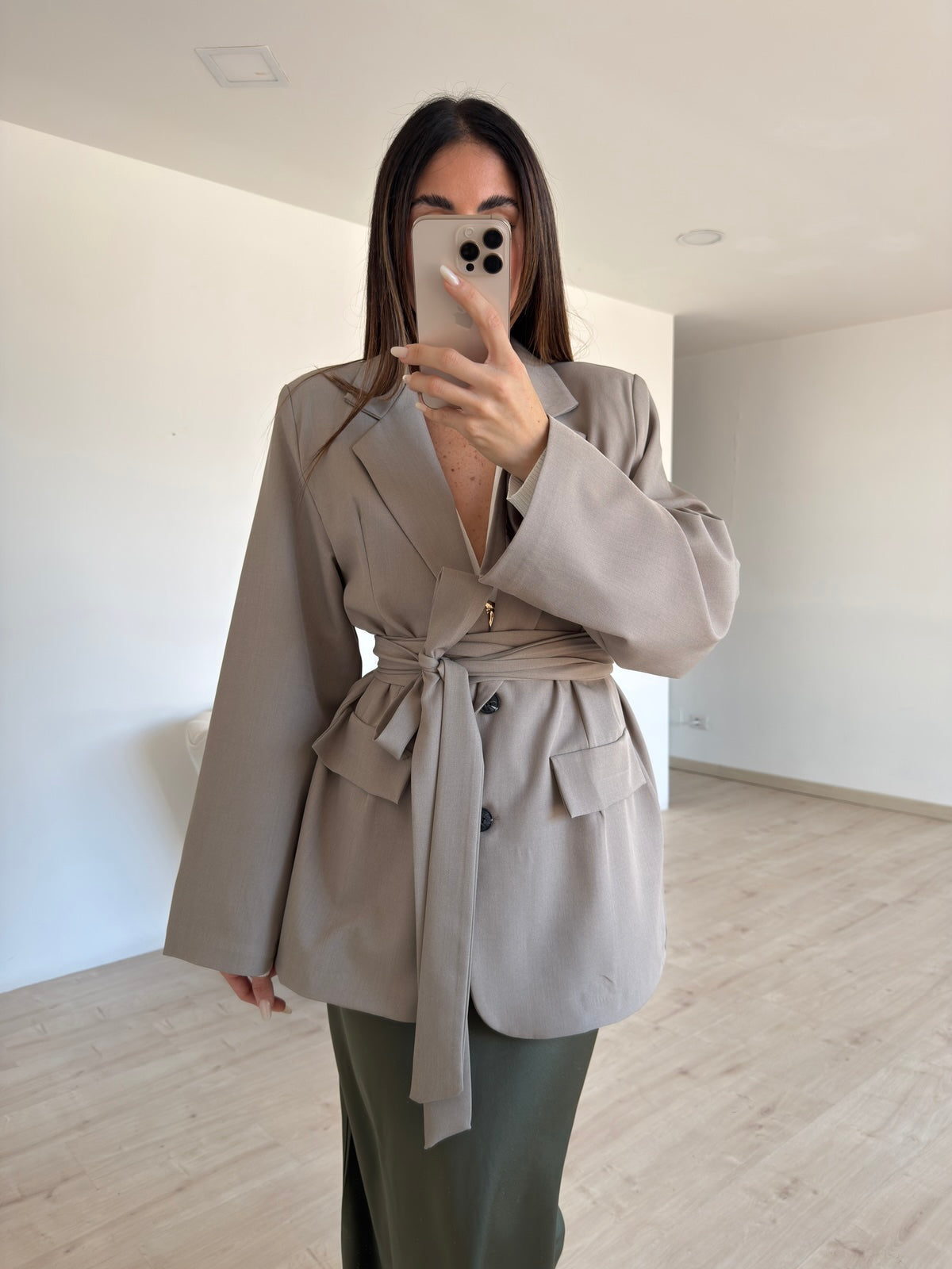 BLAZER EVERGREEN TAUPE