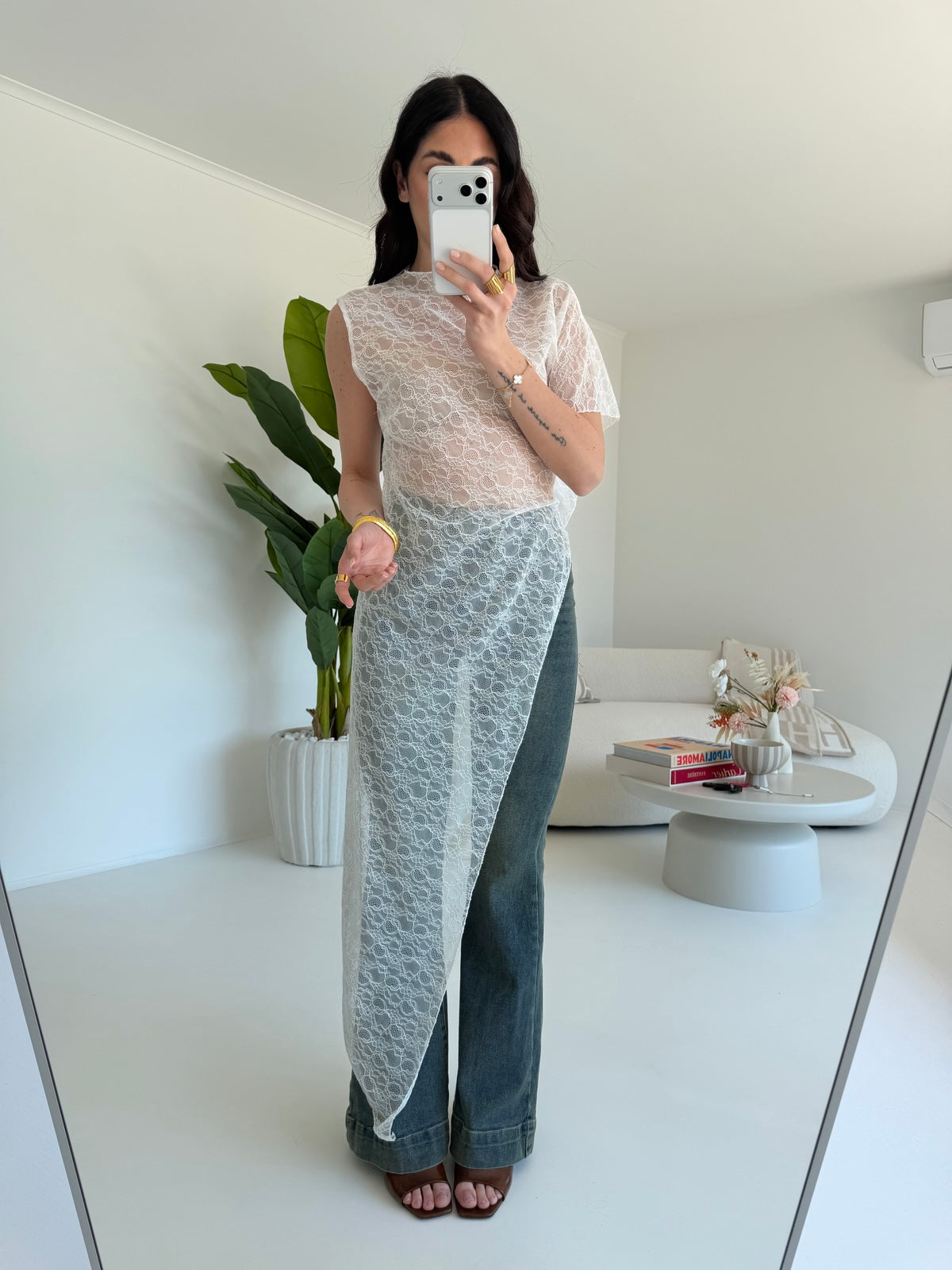 47297-MAXI MAGLIA IN PIZZO MILK