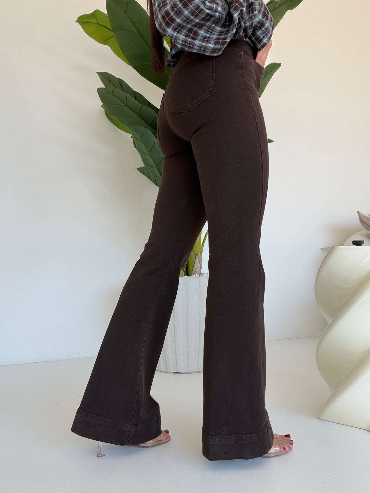 KM3560-28-JEANS A ZAMPA CHOCO
