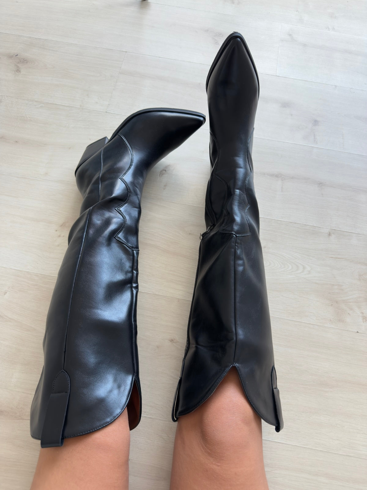 9619-KIAN TEXANO IN ECOPELLE NERO