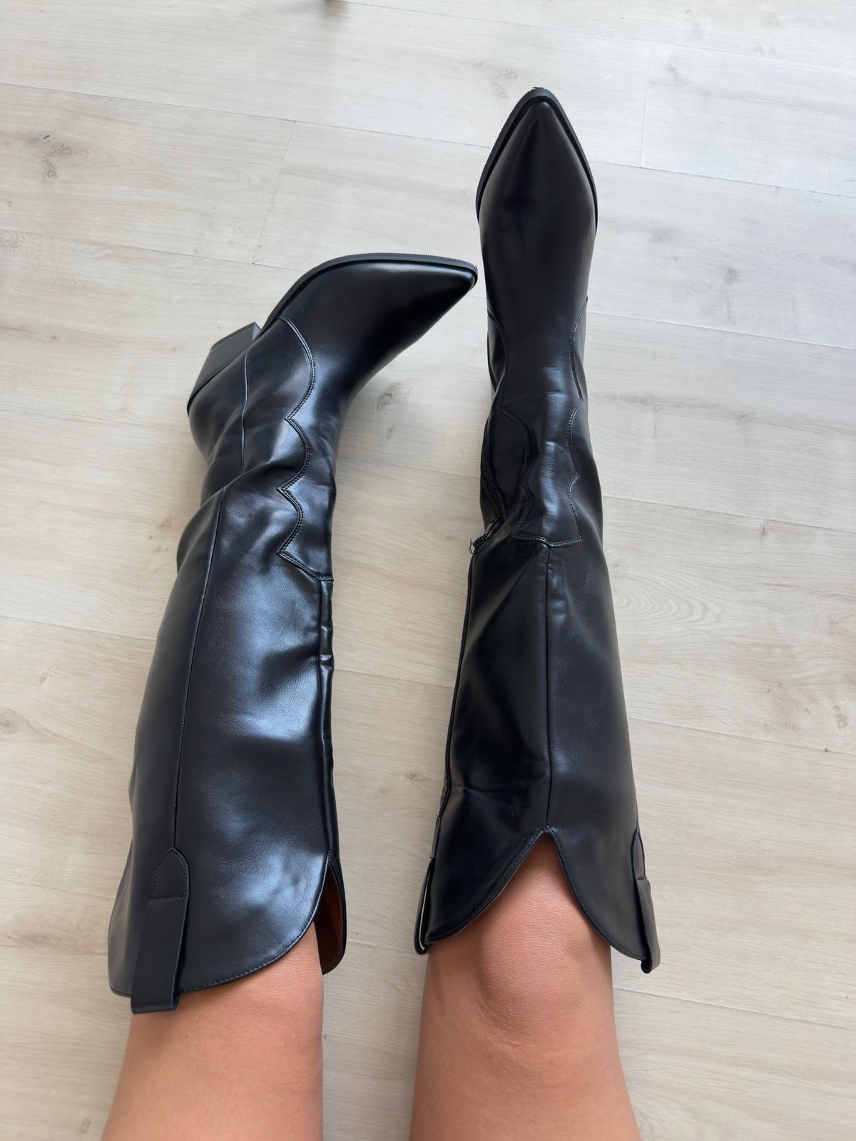 9619-KIAN TEXANO IN ECOPELLE NERO