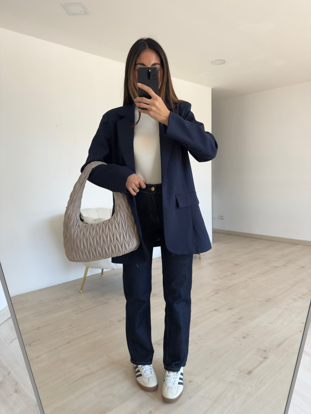 BLAZER OVERSIZE NAVY