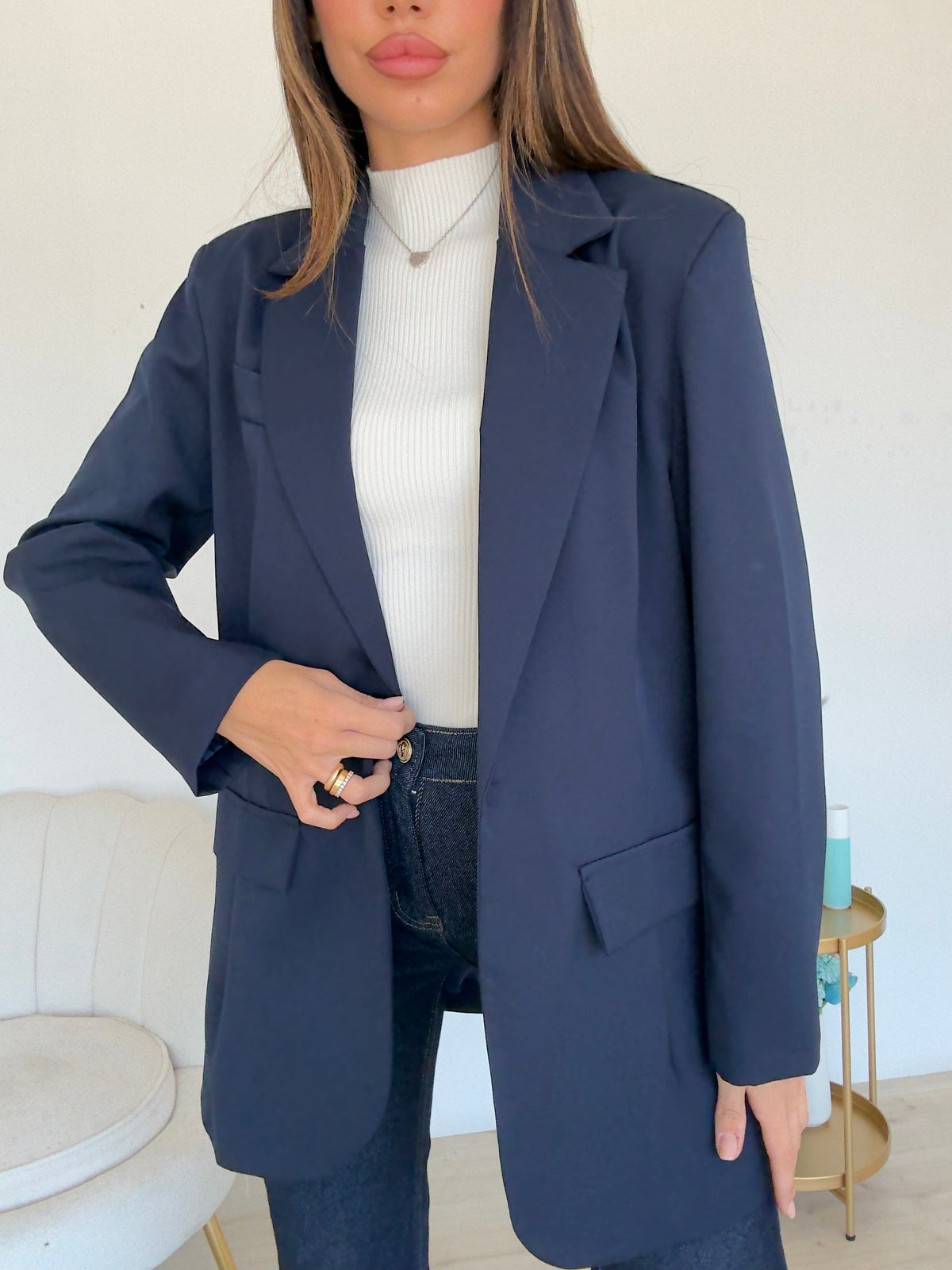 BLAZER OVERSIZE NAVY