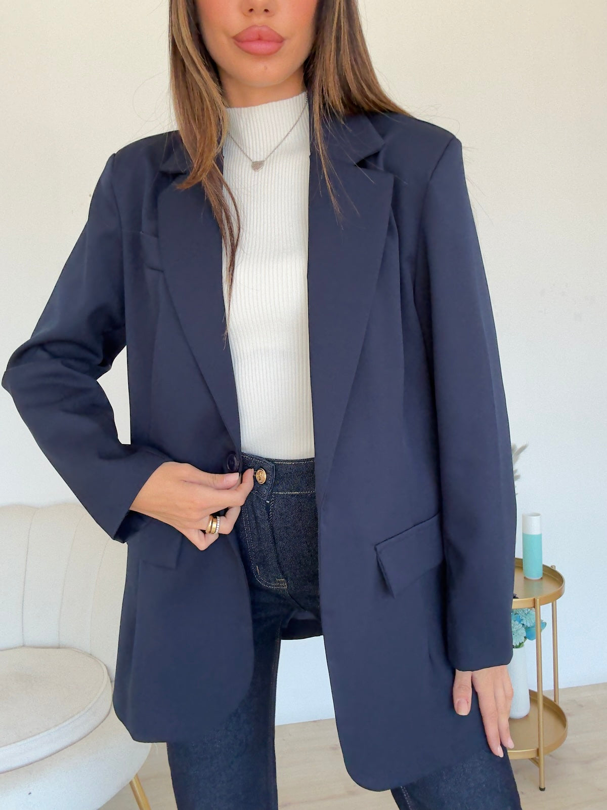 BLAZER OVERSIZE NAVY