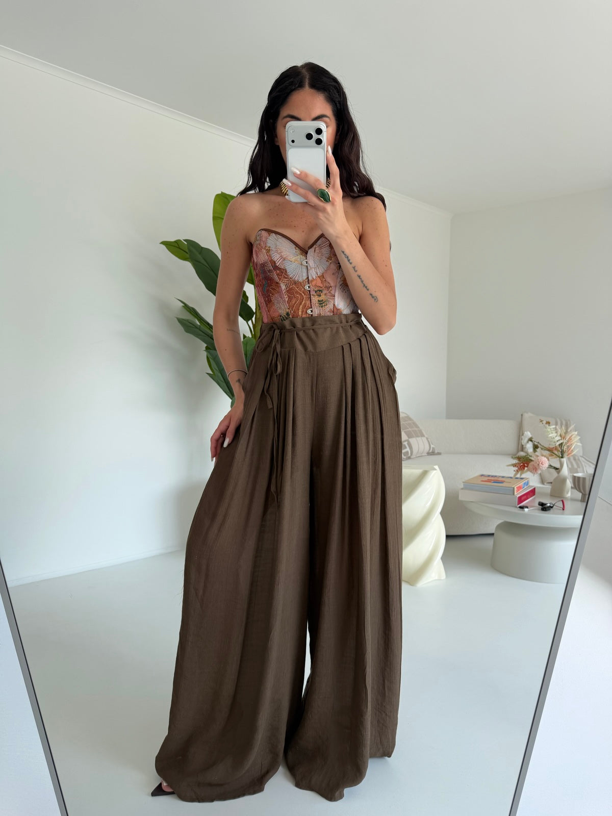 FMC266-1-PANTALONE OVERSIZE CHOCO