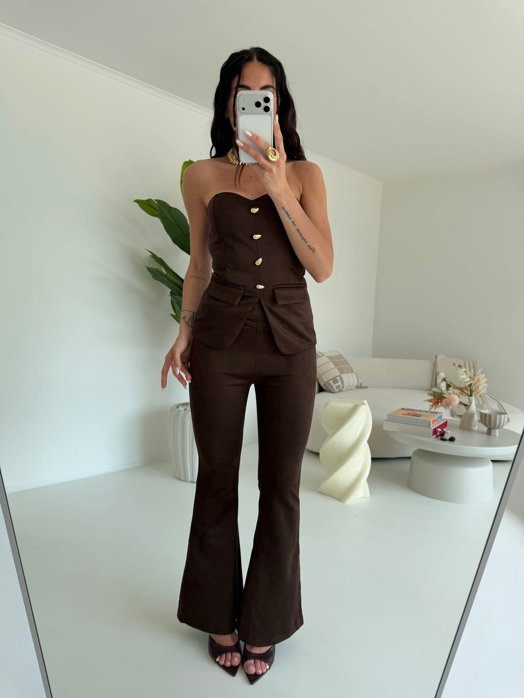 S7362-COORDINATO SUEDE CHOCO