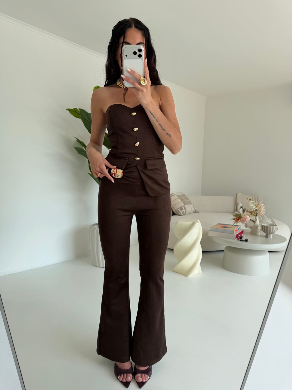 S7362-COORDINATO SUEDE CHOCO