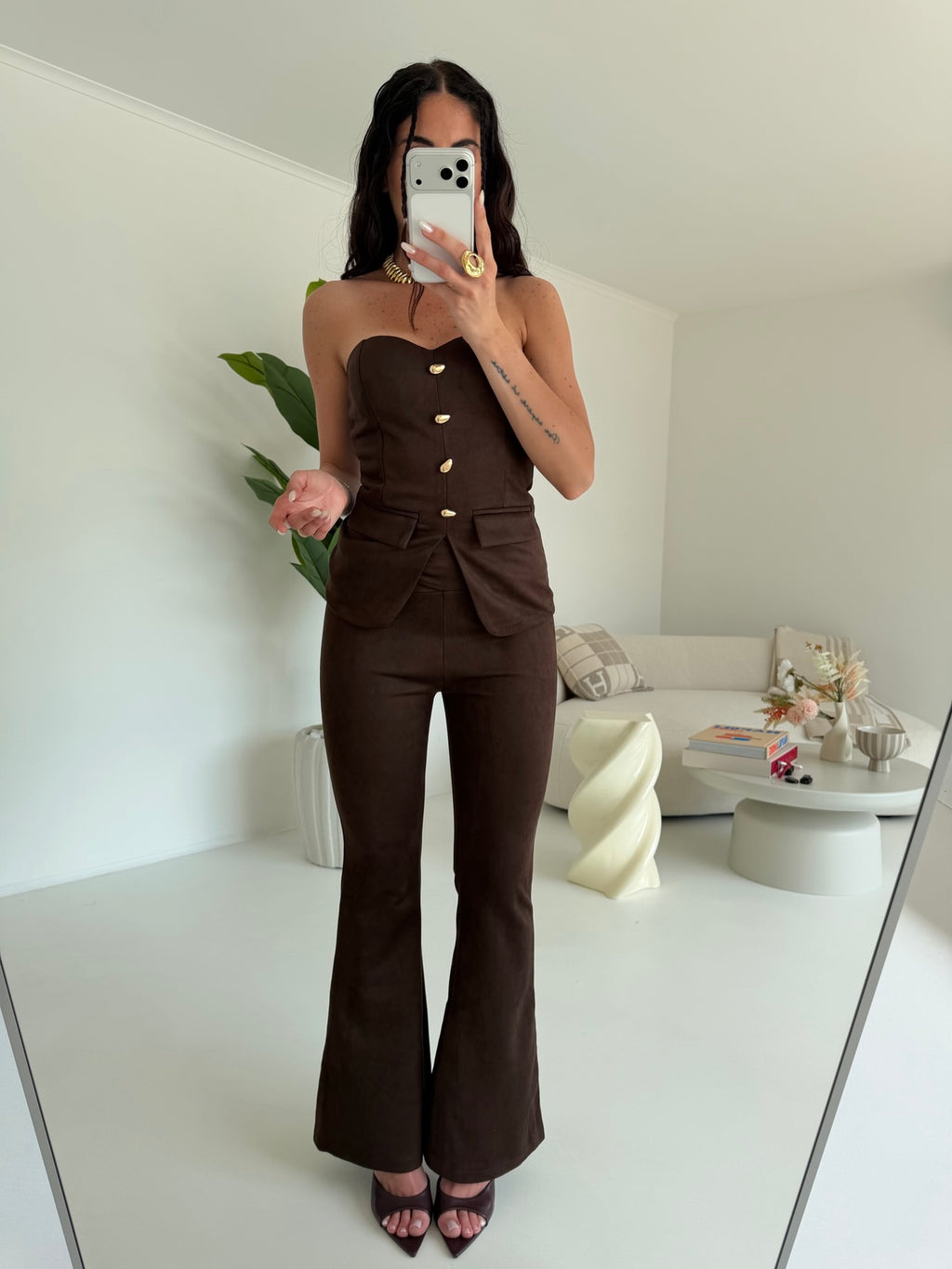 S7362-COORDINATO SUEDE CHOCO