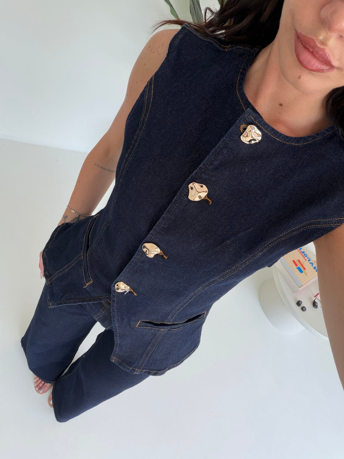 YX1086-1-COORDINATO COUNTRY DENIM