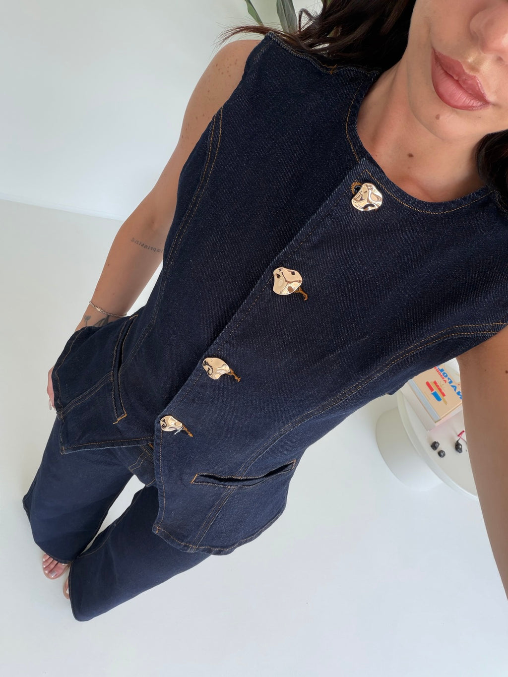 YX1086-1-COORDINATO COUNTRY DENIM