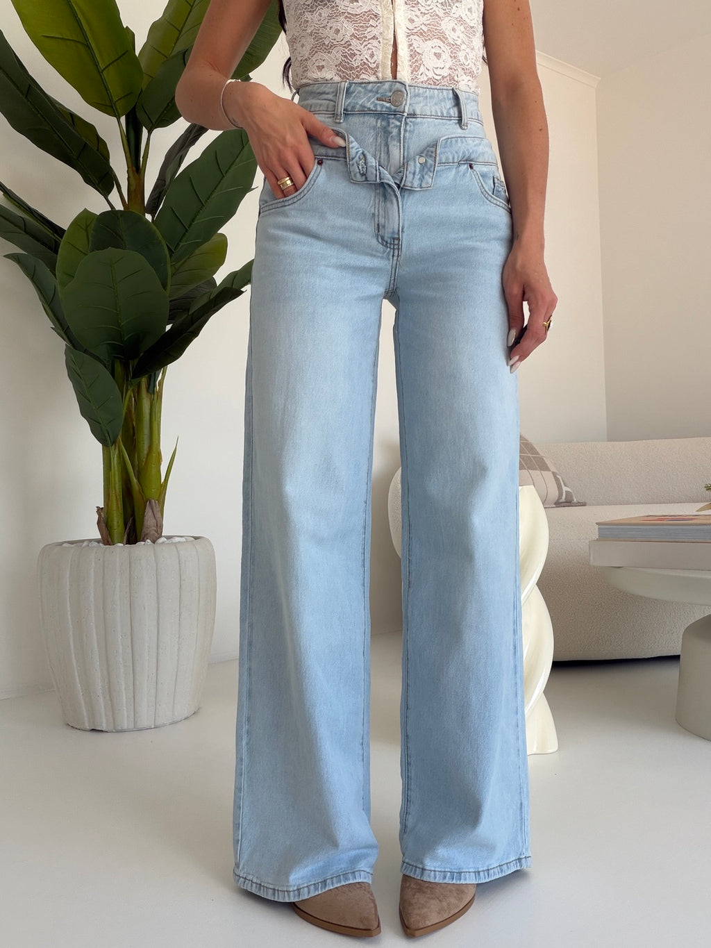 9542-JEANS DOPPIO BUSTINO DENIM