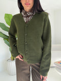 Y06090-CARDIGAN MELODY MILITARE