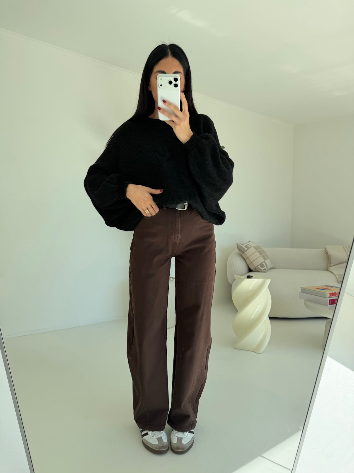 D033-40-JEANS BARREL + CINTURA CHOCO