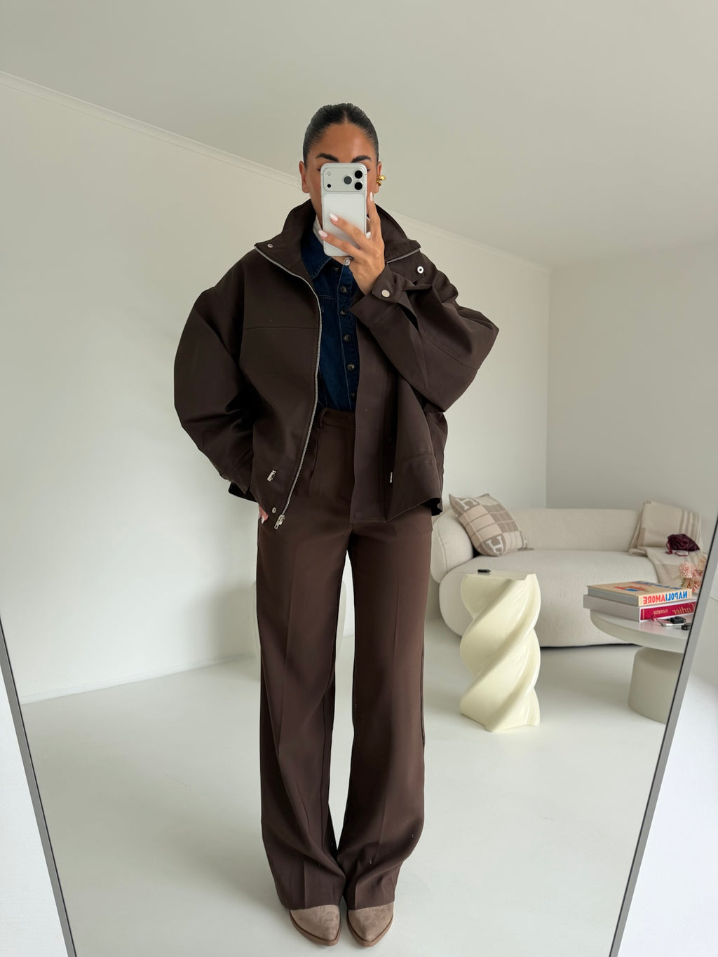 VS19186-26-PANTALONE FULL LENGHT CHOCO