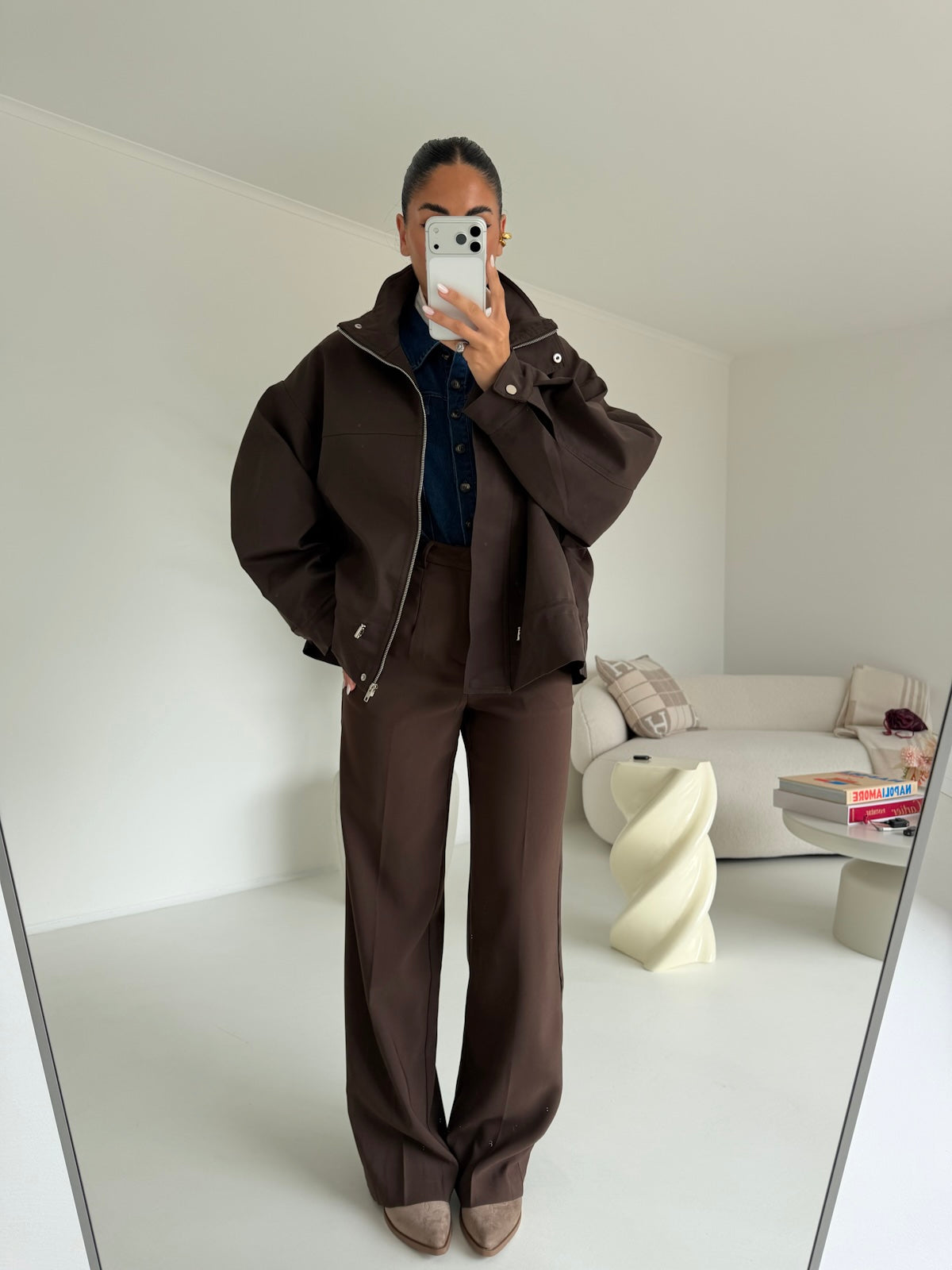 VS19186-26-PANTALONE FULL LENGHT CHOCO