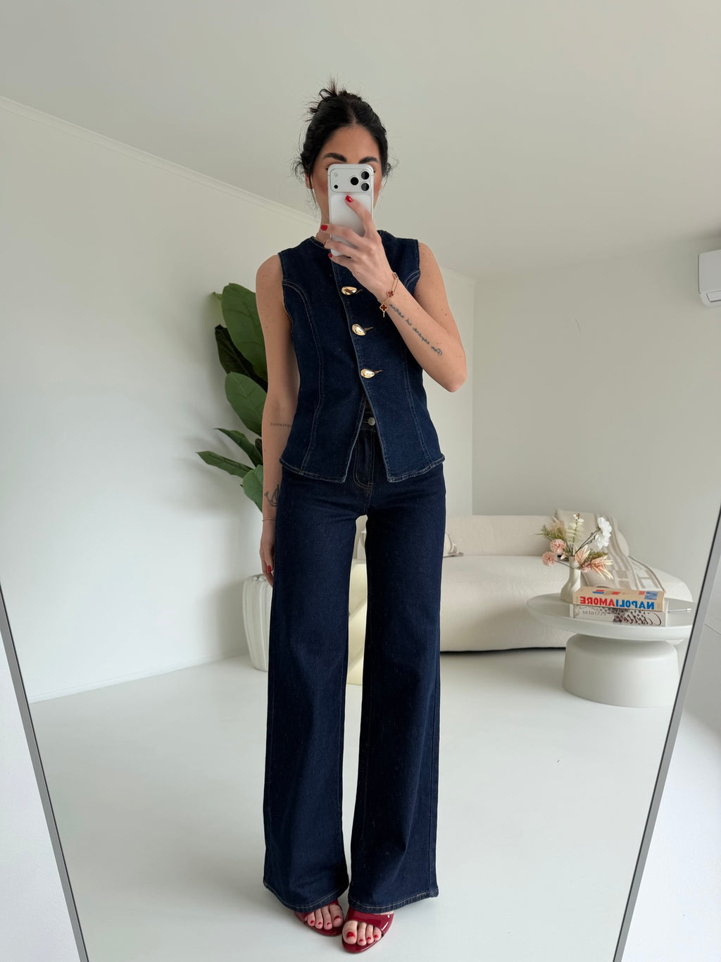 MI25145-GILET DENIM JULIEN
