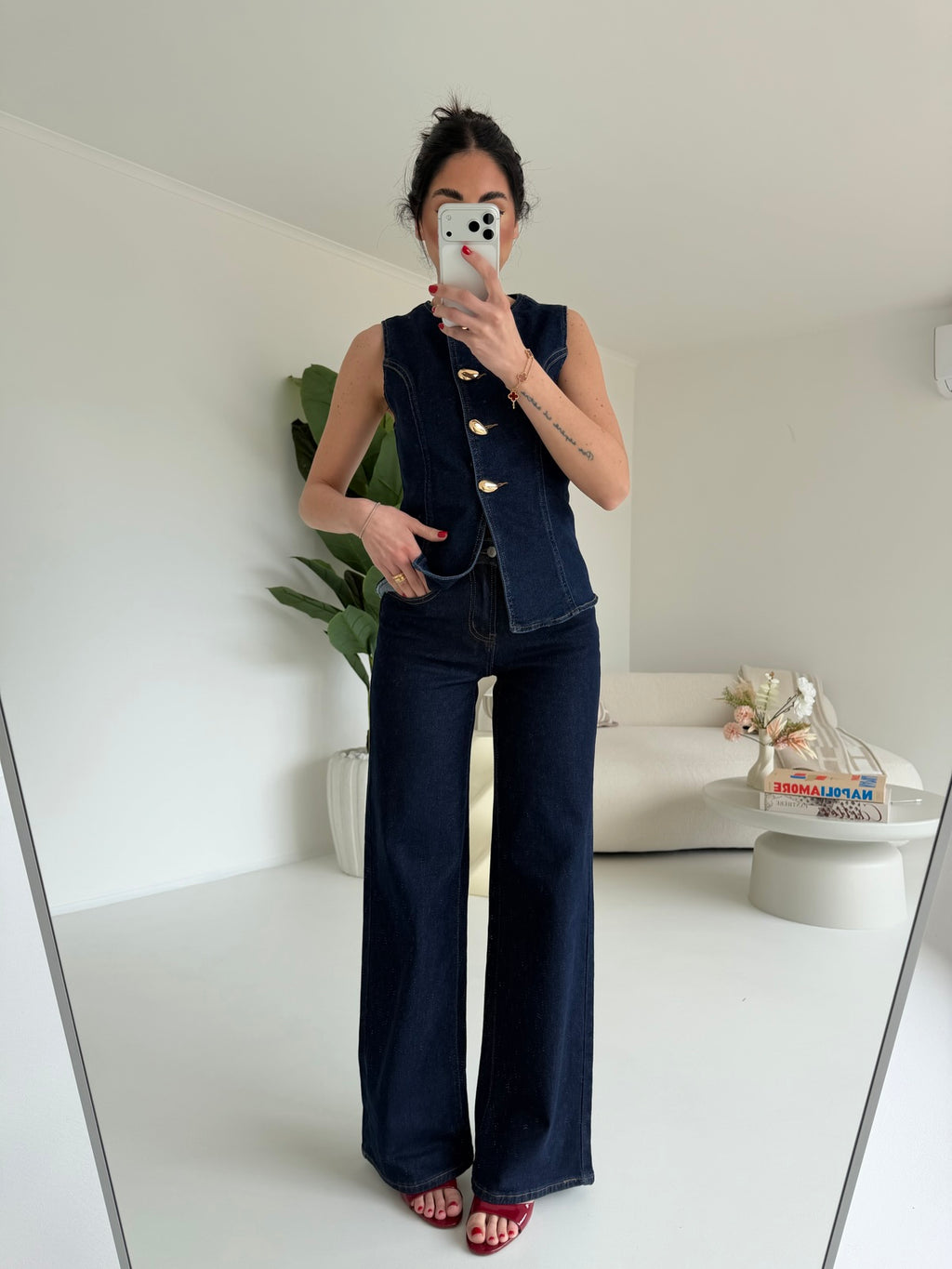 MI25145-GILET DENIM JULIEN