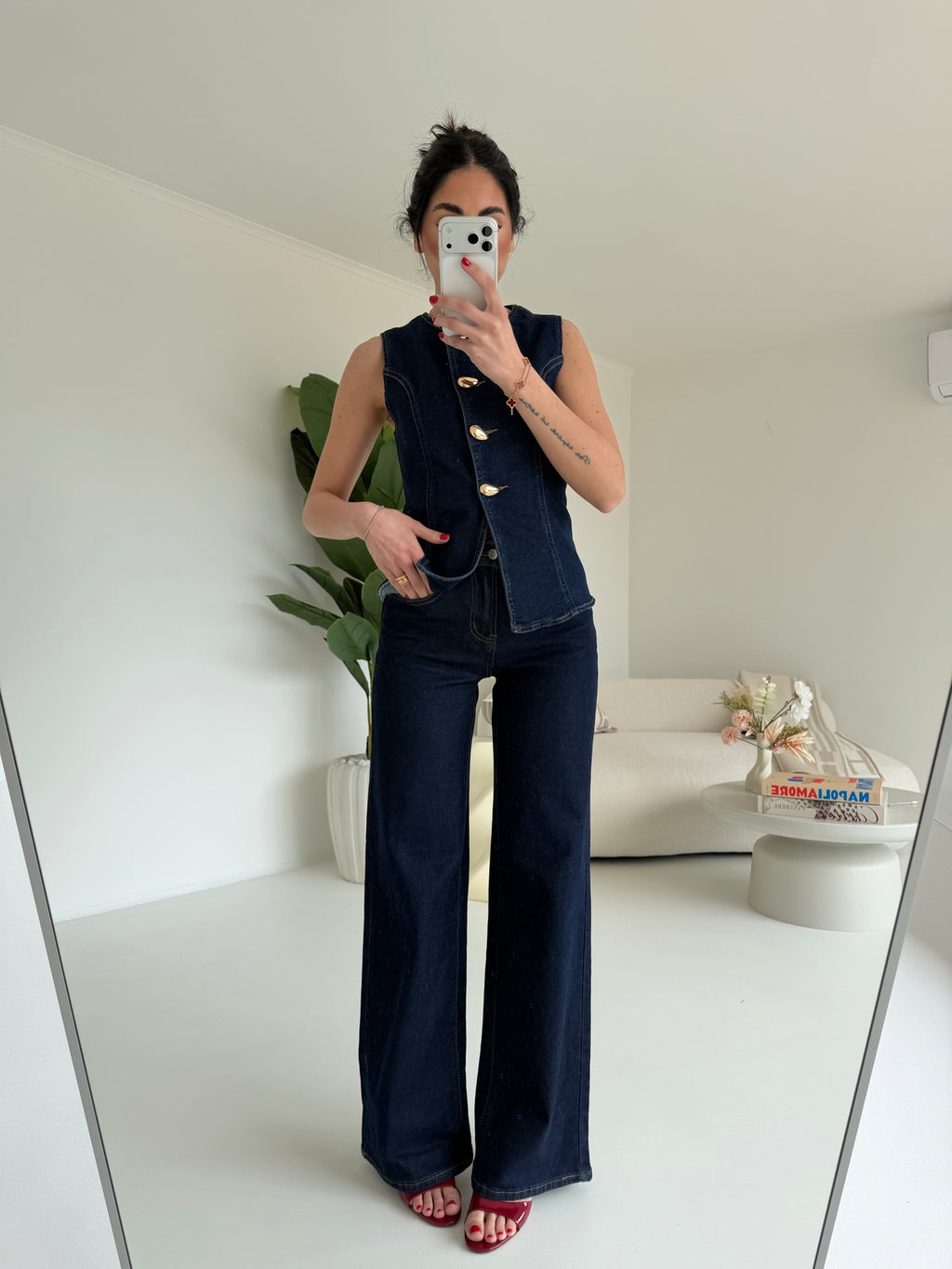 MI25145-GILET DENIM JULIEN