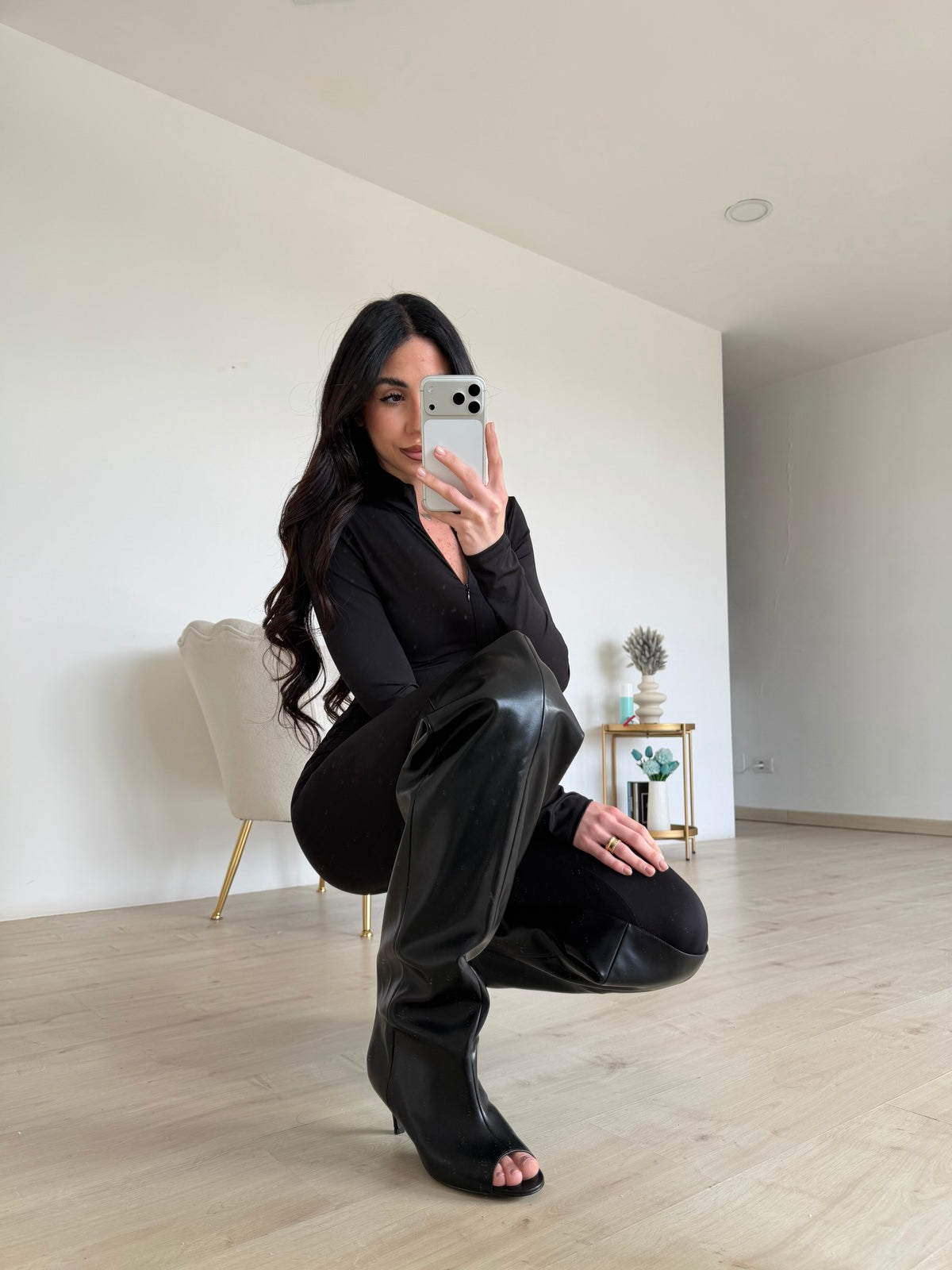 7449-DESY-STIVALE IN ECOPELLE NERO