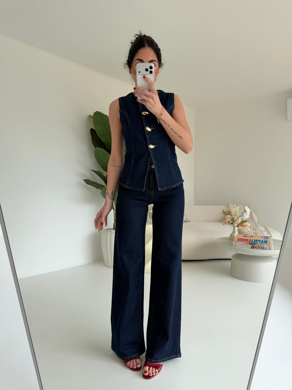 MI25145-GILET DENIM JULIEN