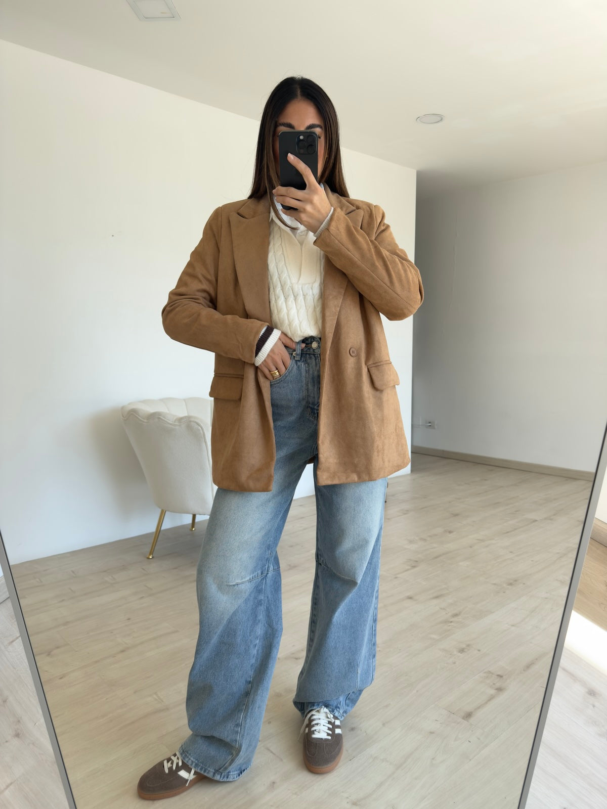 05973-BLAZER SUEDE SIMY BISCOTTO