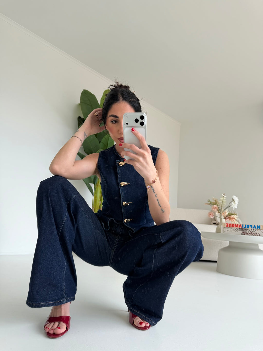 MI25145-GILET DENIM JULIEN