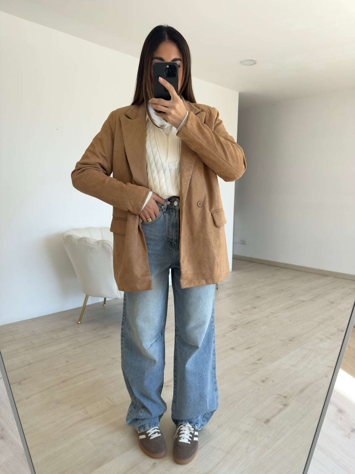 05973-BLAZER SUEDE SIMY BISCOTTO