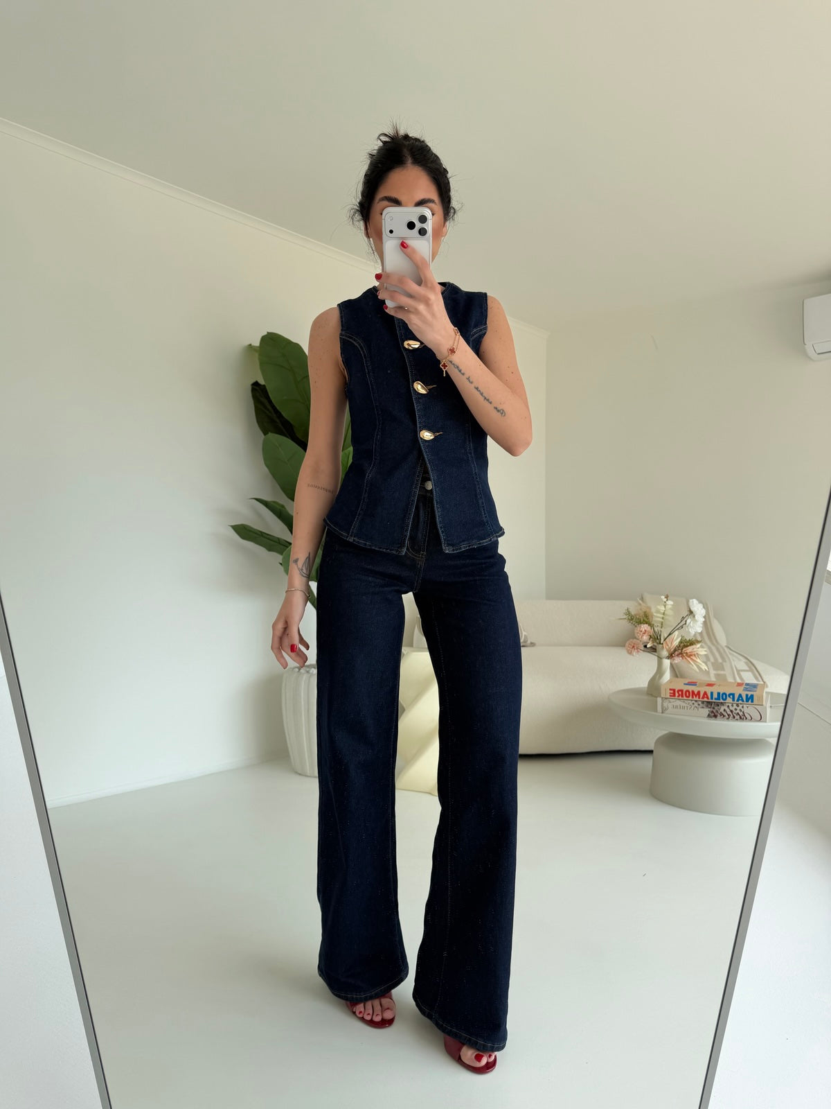 MI25145-GILET DENIM JULIEN
