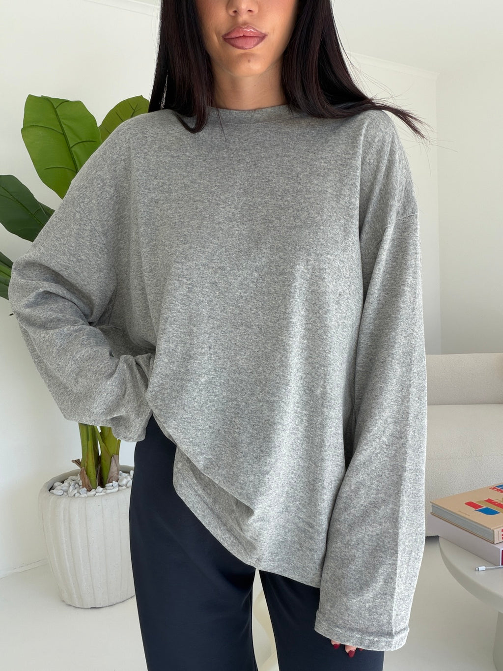 19366- MAGLIA LONG SLEEVE GREY