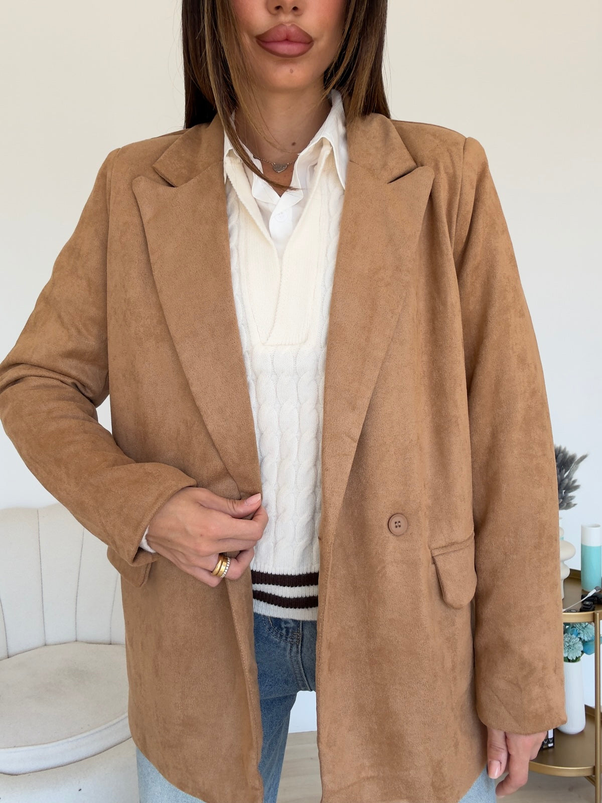 05973-BLAZER SUEDE SIMY BISCOTTO